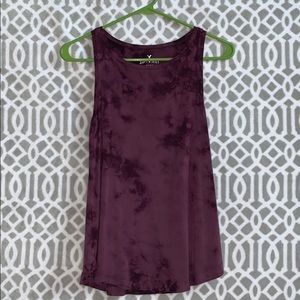 Tie dye maroon tank top
